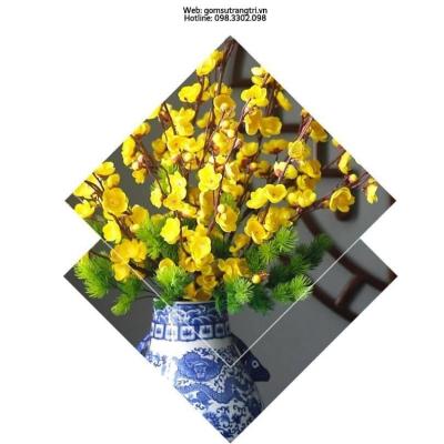 BÌNH HOA DÁNG GIỎ DÂU TAI HƯU